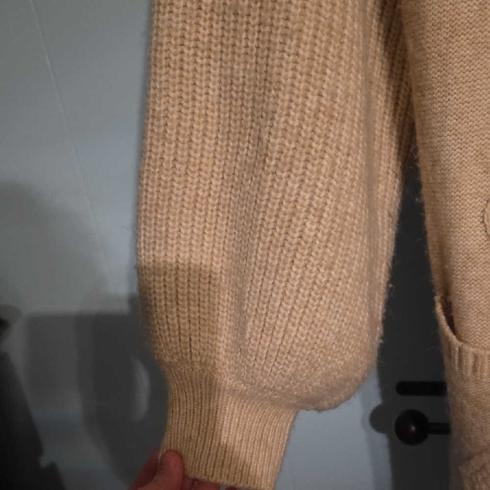 a.n.a Fringe Cardigan Sweater - Tan - Picture 3 of 5